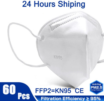 60 Pcs KN95 Masks Mascarillas Tapabocas Protective FFP2 Mask maske 95% Filtration Mouth Anti Flu маска Dust Face Masks masque