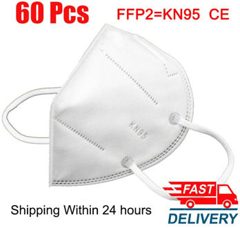 60 Pcs KN95 masque FFP2 Masks 95% Filtration Anti Flu maske Facial Mouth маска Dust Protective Face Masks Mascarillas Tapabocas