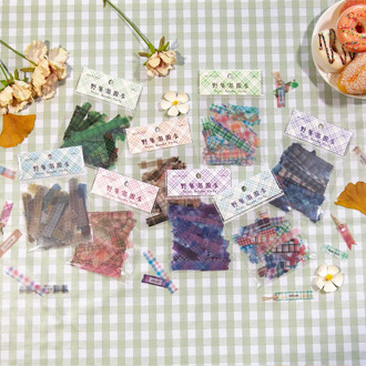 60 pcs Picnic Garden Party Series Journal Decorative Stickers Scrapbooking Stick Label Diary Stationery Album grid Stickers
