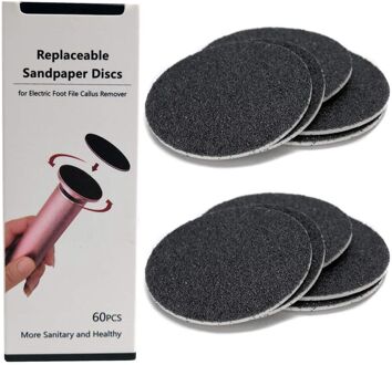 60 Pcs Vervanging Schuurpapier Schijf Schijven Voor Elektronische Foot File Eelt Remover Tool Coarse 100 Grit