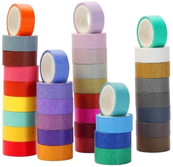 60 Rolls 15Mm Breed Washi Masking Tape Set, Kleurrijke Regenboog Tape Voor Diy Ambachten, Tijdschriften, planners, Scrapbooking, Wikkelen