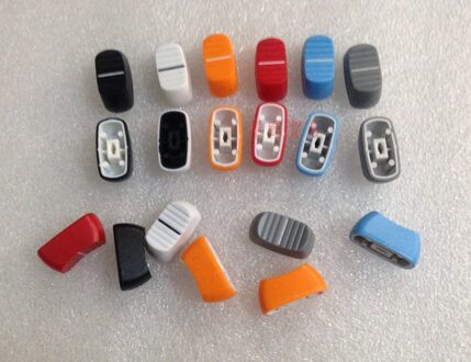 60 stks blauw/zwart/grijs/orange/rood/wit 4mm potentiometer mixer fader cap/ gat 4mm/potentiometer knop cap