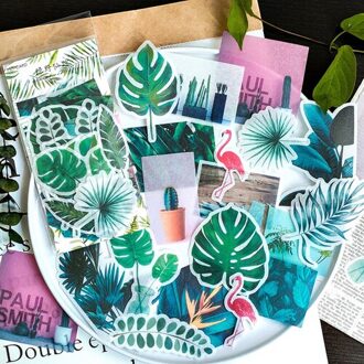60 Stks/pak Plant Bloem Stickers Decoratie Diy Album Dagboek Planner Scrapbooking Stickers Briefpapier Sticker Schoolbenodigdheden