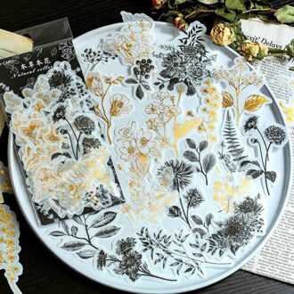 60 Stks/pak Plant Bloem Stickers Decoratie Diy Album Dagboek Planner Scrapbooking Stickers Briefpapier Sticker Schoolbenodigdheden