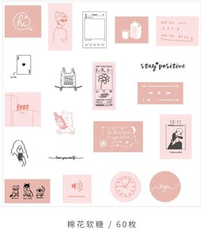 60 Stks/partij Eiland Tuin Schrijven Stickers Decoratieve Kinderen Scrapbooking Materiaal Gelukkig Planner Craft Supplies 7