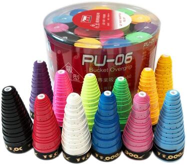 60 Stks/partij Topo PU-06 Geperforeerde Tacky Voelen Overgrip/Grips/Tennisracket/Tennisracket/Badminton/Padel tennis mix kleur