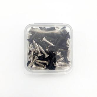 60 Stuks Gitaar Schroeven Met Plastic Opbergdoos Voor Elektrische Slagplaat Back Plaat Mount Diy Luthier Tool 12*3mm 60stk Even mengen