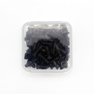 60 Stuks Gitaar Schroeven Met Plastic Opbergdoos Voor Elektrische Slagplaat Back Plaat Mount Diy Luthier Tool 12*3mm 60stk zwart