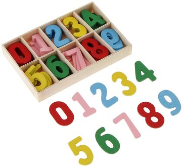 60 Stuks Kleurrijke Houten Nummer Voor Kinderen Vroeg Leren Educatief...