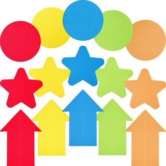 60 Stuks Tapijt Spot Zitten Markers Kleurrijke Cirkel Tapijt Markers Sterren Spot Markers Floor Markers Voor Klaslokaal, 4 Inch