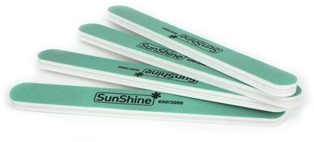 600/3000 Grit Schuren Wasbare Manicure Tool Nagelvijl 17X2Cm 1Pcs Groene Rechte Rand Stok Nail Art salon