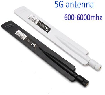 600-6000Mhz Breed Scala 5G Antenne 2G 3G 4G Lte Antenne Sma Mannelijke 12dbi voor Huawei Router Wifi Signaal Versterker Antena Booster 1stk wit SMA mannetje