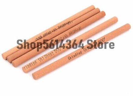 600 Grit Schuurmiddelen Ronde Staaf Slijpen Slijpen Olie Steen Slijpsteen 5Pcs 150X8Mm