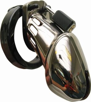 6000 Chastity Case Chrome Cockring - Zilver