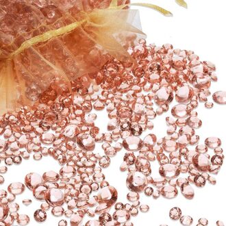 6000 Pcs Acryl Diamonds Clear Scatter Kristallen Voor Vaas Filler Kerst Bruiloft Verjaardag Party Tafel Decor roos goud