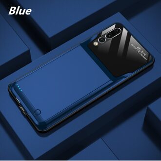 6000Mah Uitgebreid Telefoon Batterij Power Case Voor Oppo K5 Draagbare Power Bank Voor Oppo K5 Backup Batterij Opladen case blauw