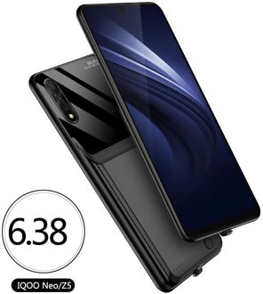 6000Mah Uitgebreid Telefoon Batterij Power Case Voor Vivo Iqoo Neo Z5 Power Bank Case Voor Vivo Iqoo Neo Z5 batterij Opladen Case zwart