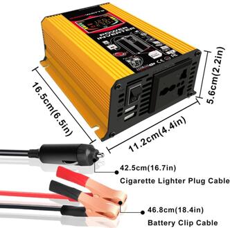 6000W 12V naar 220 V/110 V Smart Display Car Power Inverter Converter Adapter Dual USB Spanning transformator Gemodificeerde Sinus Rood