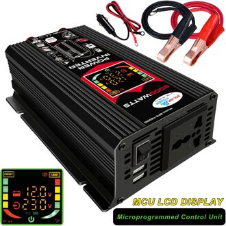 6000W Dual Usb Smart Display Car Power Inverter Converter Adapter 12V Naar 220V/110V Spanning transformator Gemodificeerde Sinus geel DC12V AC110V