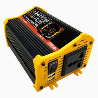 6000W Dual Usb Smart Display Car Power Inverter Converter Adapter 12V Naar 220V/110V Spanning transformator Gemodificeerde Sinus