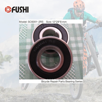 6001-2RS Stainless Bearing 12*28*8 mm ( 1 PC ) ABEC-3 6001 RS Bicycle Hub Front Rear Hubs Wheel 12 28 8 Ceramic Balls Bearings