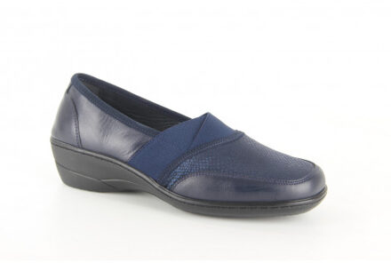 6009.10 blue dames instappers gekleed Blauw - 38