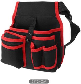 600D Polyester Taille Pak Multi-Pocket Hamers Tangen Schroevendraaier Reparatie Tool Opbergtas Voor Hardware Elektriciens Rood