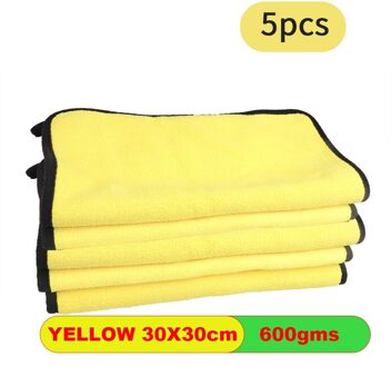 600Gsm Extra Zachte Wasstraat Microfiber Handdoek Car Cleaning Drogen Doek Car Care Doek Detaillering Auto Washtowel Nooit Scrat groen