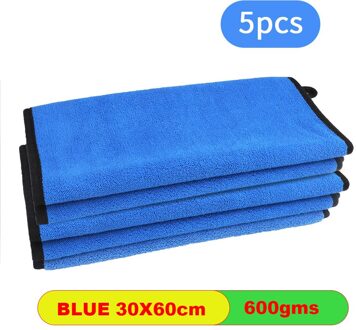 600Gsm Extra Zachte Wasstraat Microfiber Handdoek Car Cleaning Drogen Doek Car Care Doek Detaillering Auto Washtowel Nooit Scrat Rood