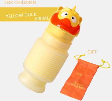 600Ml/750Ml Draagbare Baby Vrouw Man Urinoir Auto Reizen Wc Anti-Lekkage Zindelijkheidstraining Kinderen Verstelbare carton Urinoir geel