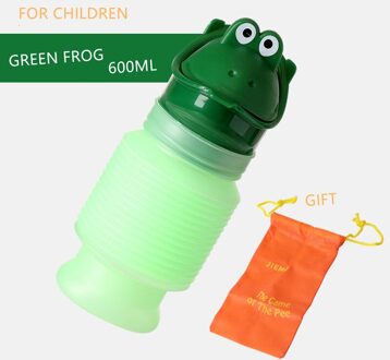 600Ml/750Ml Draagbare Baby Vrouw Man Urinoir Auto Reizen Wc Anti-Lekkage Zindelijkheidstraining Kinderen Verstelbare carton Urinoir groen