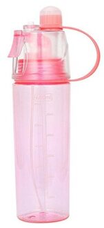 600Ml Scrub Sport Water Fles Draagbare Plastic Spray Flessen Lekvrij Reiskop Candy Kleur Yoga Camping Drinken Gereedschap # t5P rood