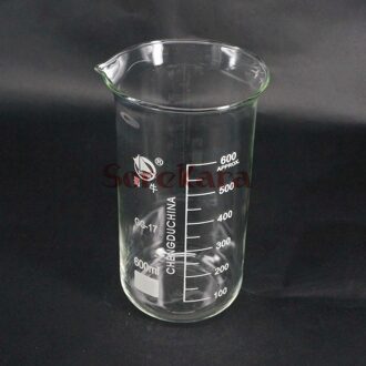 600Ml Tall Vorm Beker Chemie Laboratorium Borosilicaatglas Transparante Beker Verdikte Met Uitloop