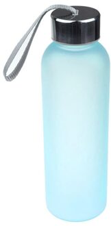 600Ml Water Fles Draagbare Sport Fiets Camping Fietsen Reizen Plastic Sap Frosted Soda Fles Drinkware Outdoor Water # YL5 blauw