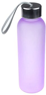 600Ml Water Fles Draagbare Sport Fiets Camping Fietsen Reizen Plastic Sap Frosted Soda Fles Drinkware Outdoor Water # YL5 paars