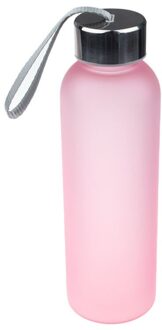 600Ml Water Fles Draagbare Sport Fiets Camping Fietsen Reizen Plastic Sap Frosted Soda Fles Drinkware Outdoor Water # YL5 roze
