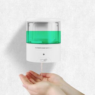 600Ml Zeepdispenser Automatische Ir Sensor Zeepdispenser Muur Touch-Gratis Keuken Zeep Lotion Pomp Voor Keuken badkamer