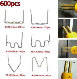 600PCS 0.6/0.8mm Hot Stapler Staple For Plastic Welder Car Bumper Repair Using The Ramp Clamp Off