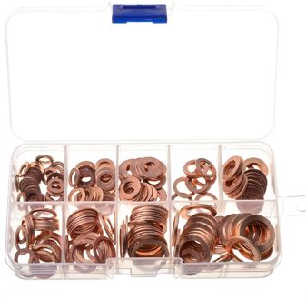 600Pcs 12 Maten Rood Staal Papier Fiber Platte Washer Kit Isolatie Wasmachine Pakking Nut & Bolt Set Platte Ring seal Assortiment Kit B-2