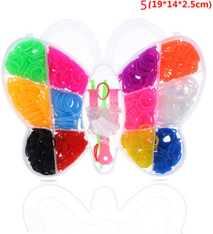 600Pcs Loom Rubber Diy Band Armband Speelgoed Voor Meisje Ambachtelijke Vetersluiting Speelgoed Geweven Kant Armband Speelgoed A5