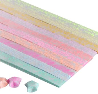 600Pcs Origami Ster Vouwen Papier Glow In The Dark Lumious Vijf Ster Papier Voor Diy Craft (Willekeurige Kleur)