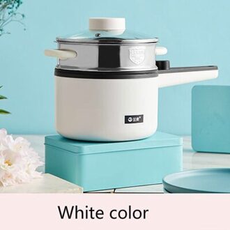 600W 220V dorm room 304 stainless steel pot electric cooker multifunctional non-sticky fry hotpot stew electric skillet wit dubbele laag