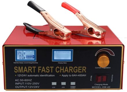 600W 25A Smart Automatische 12 V/24 V Auto Accu Lader Lcd 5-Stage Intelligente Puls reparatie Voor Lood-zuur Batterij 36-400AH