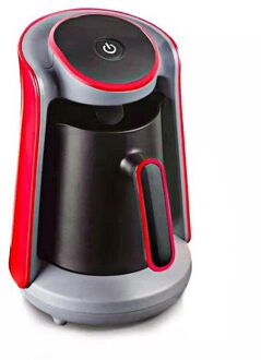600W Automatische Turkse Koffie Maker Machine Cordless Elektrische Pot Food Grade Moka Waterkoker 220V Draagbare Reizen rood / Au