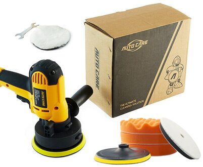 600W Rotary Auto Polijstmachine Kit 220V 110V 7Inch Polijsten Machine Verstelbare Snelheid Schuren M14 Waxen Gereedschap machine Met Spons Pad 220 V-230 V