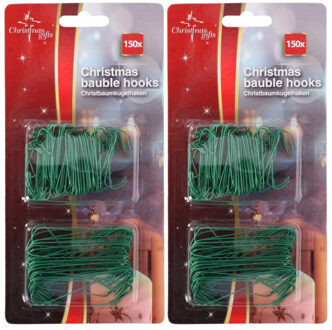 600x Kerstbal ophanghaakjes groen - Kerstbalhaakjes