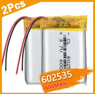 602535 Lithium Polymeer Batterij Oplaadbare Li Ion Mobiele Vervanging 2 Stuks 3.7V 602535 Li Po Batteria Voor Navigatiesysteem gps