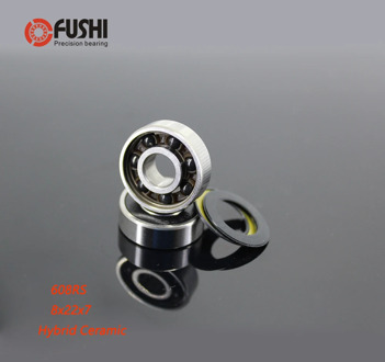 608 2RS Hybrid Ceramic Bearing ABEC-7 ( 8 PCS) 8x22x7 mm Skateboard Spinner Ceramic Nitride Pro Series 608RS Si3N4 Ball Bearings