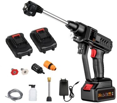 60Bar 300W High Power Cordless Power Washer with Rechargeable Battery 5in1 Nozzles for Car Fence Floor Cleaning Watering