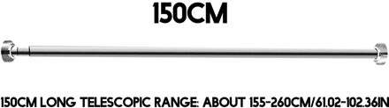 60Cm-150Cm Verstelbare Douchegordijn Staaf Gordijn Pole Veerspanning Staaf Rail Voor Kleding/Handdoeken/gordijnen Rvs